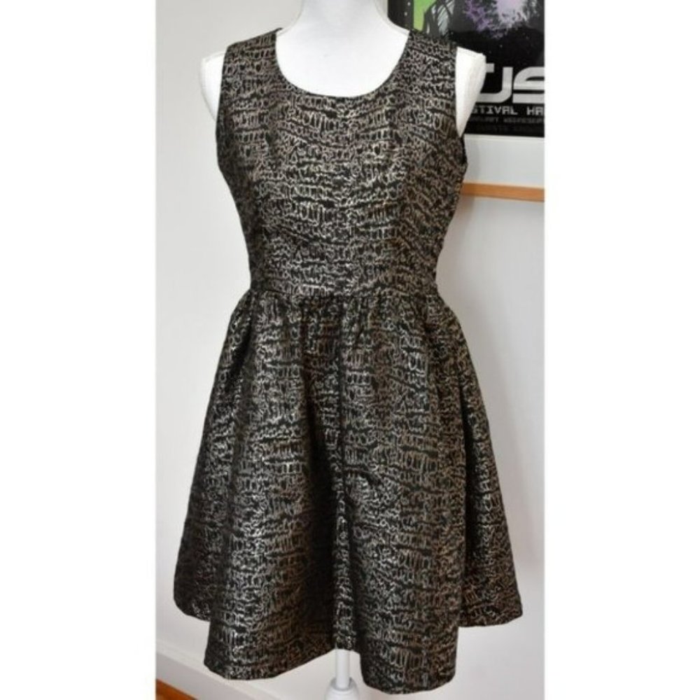ELLIATT black and gold cocktail dress  sz M